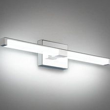 24 Inch LED Bathroom Vanity Lights, 16W Modern Chrome Bathroom Light Fixture ...