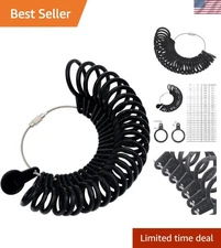 Compact Ring Sizer Tool for Rings Size 1-13 - Durable and Portable 27-Piece Set