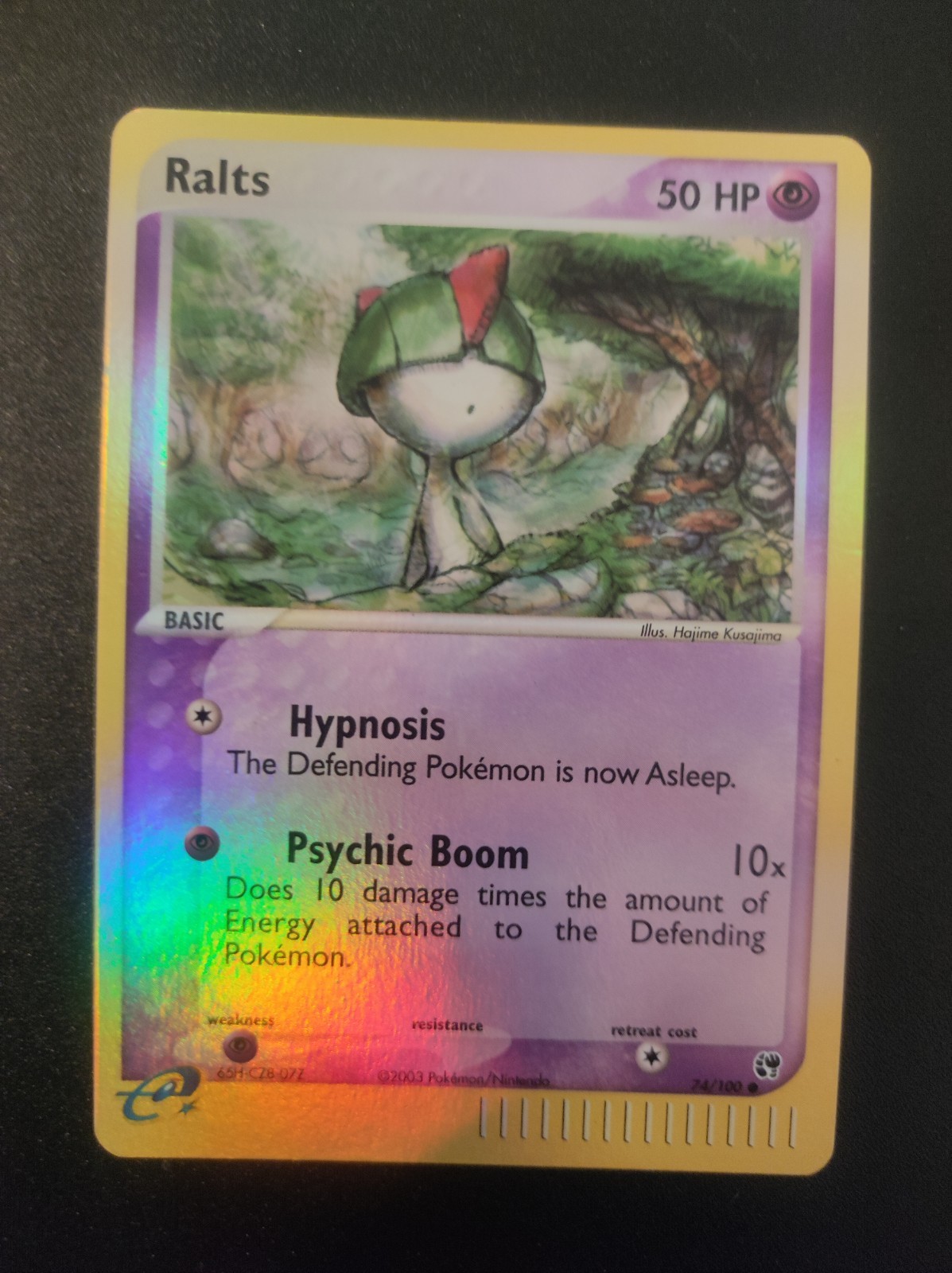 Pokémon Card - Ralts 74/100 - Ex Sandstorm- Reverse - Eng - Nm-