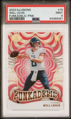 Will Levis RC 2023 Panini Illusions Funkadelic Pink PSA 9 170/399 Tennessee