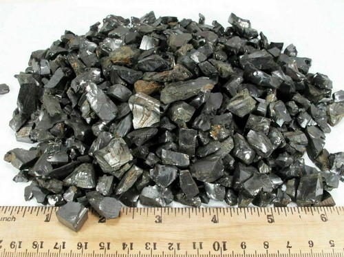 Edel Schungit Steine Wasser Elite shungite EMF C60 Größe S - Russland - Bild 3 von 7