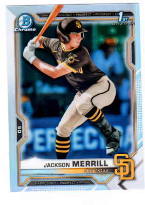 2021 Bowman Chrome Draft Refractor #BDC119 Jackson Merrill 1st Bowman