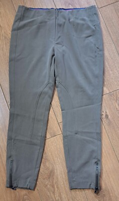Riani pull on cropped jodphur style zip ankle detail jegging womens size 14