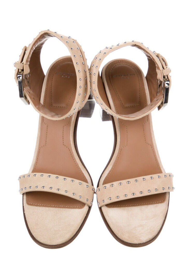 $925 Givenchy Elegant Heel 60 Sandals Suede Studd… - image 2