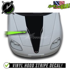 Hood Racing Stripes Decals Graphics Style 1 - Fits 2006 - 2013 C6 Chevy Corvette