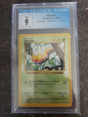 Weedle (Shadowless) graded CGC 9 for sale on eBay