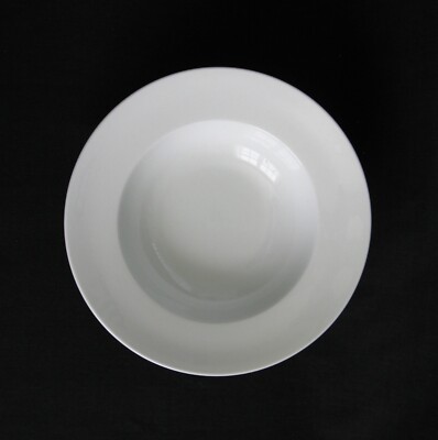 THE CELLAR Large White Pasta Bowls or Soup Bowls Wide Rim 10-1/8 in. Dia.