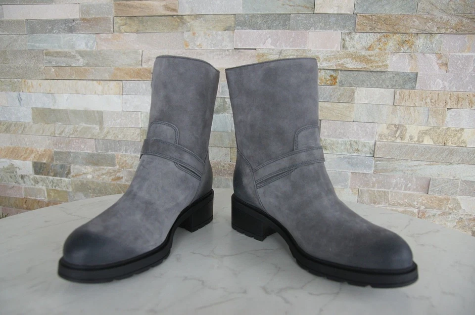 Botines para mujer HOGAN talla 41 piel de oveja gris alquitranado NUEVOS anteriormente PVP 390 € Foto 3 de 4