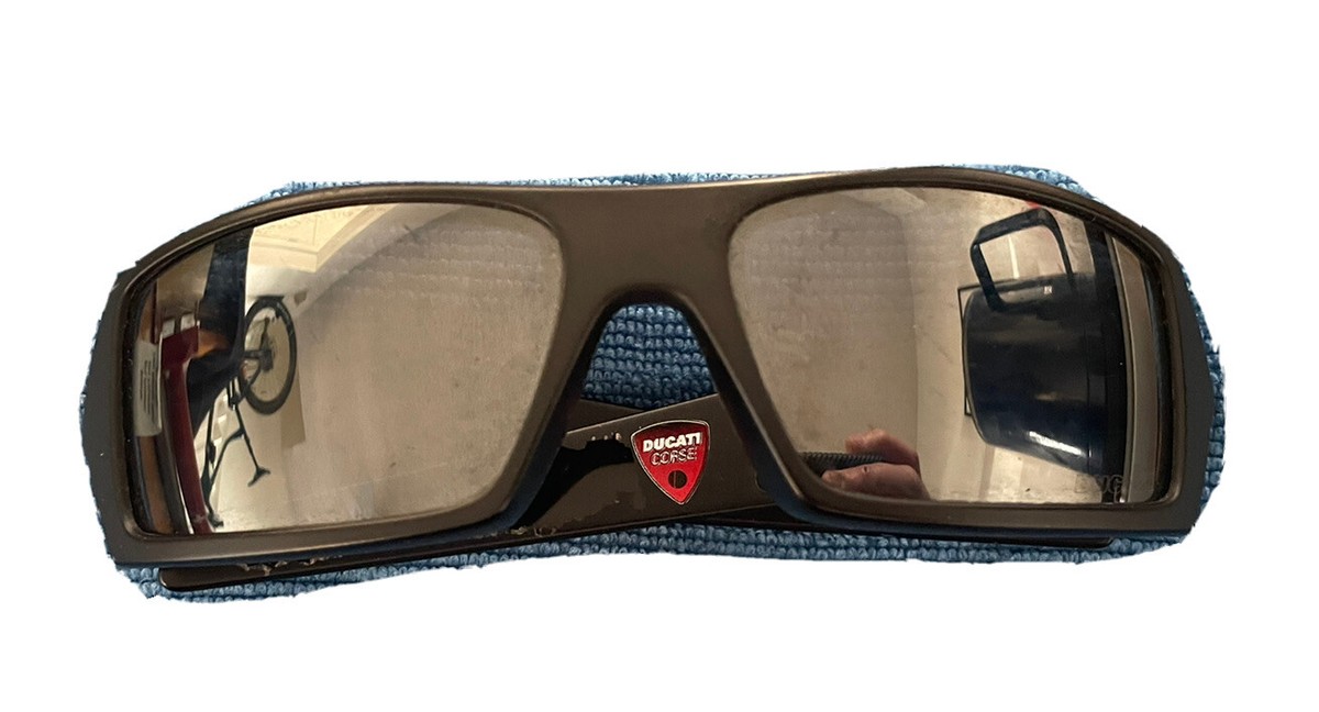 Oakley Gascan Ducati Matte Black/Black Iridium 12-744 Red Icons
