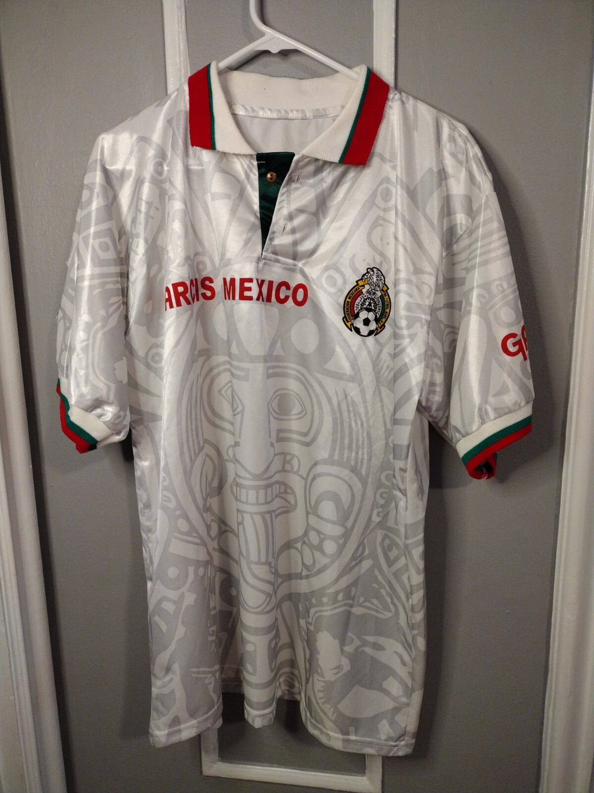 Mexico Garcis All-over Print Soccer Jersey futball shirt size L See Measurements