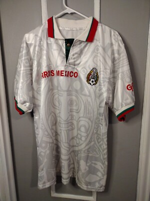 メキシコ サッカー ジャージ Garcis Mexico 1999 Garcis Away Soccer Jersey Men's Sz XL White / 🏷️ 140