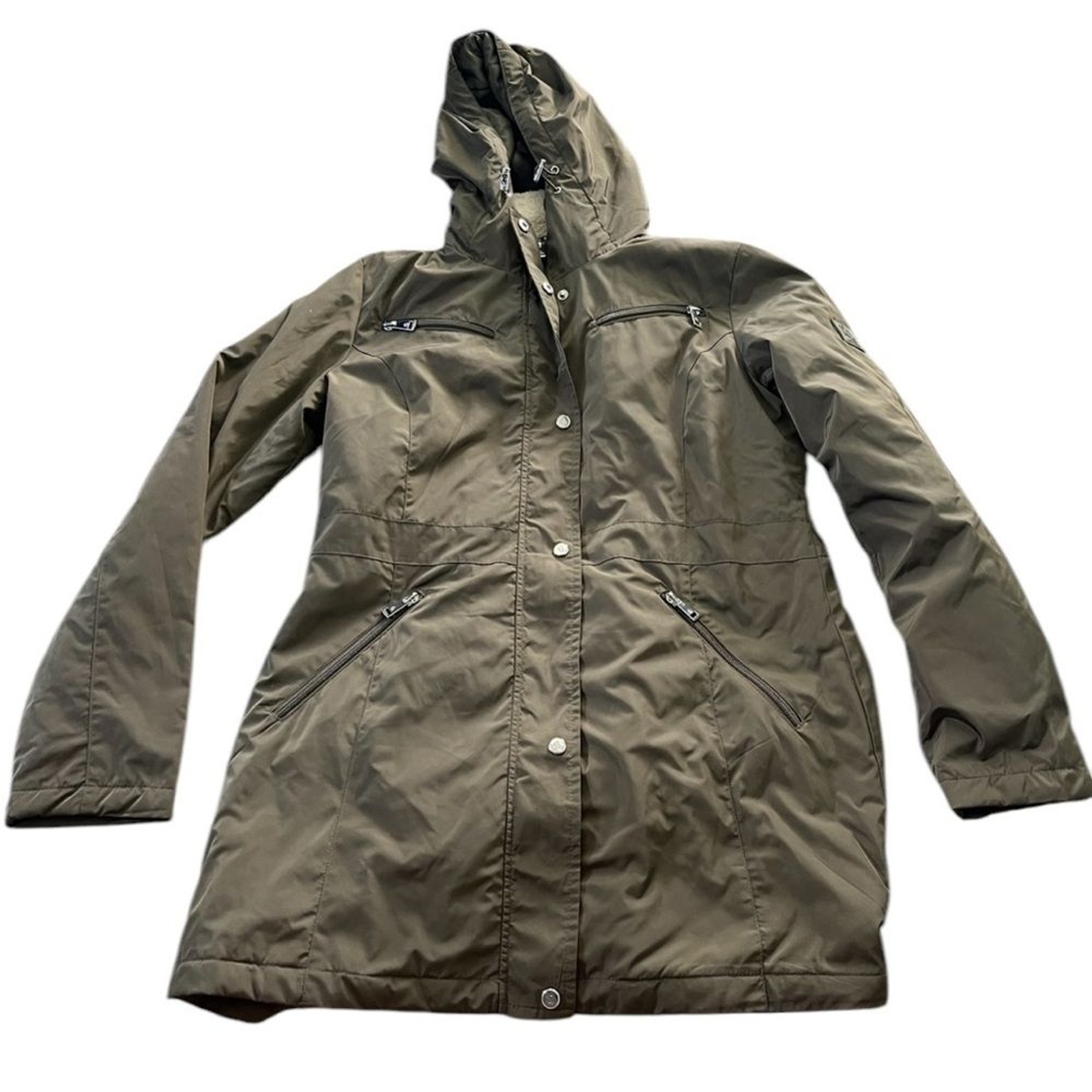 Lauren Ralph Lauren Womens Soft Shell Jacket Berber Olive Green Size Medium