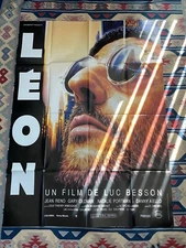 LEON THE PROFESSIONAL 1994 RARE Original Vintage French Movie Poster 4x6 ft.