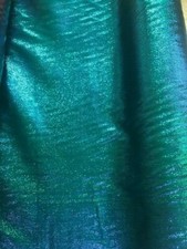 Lame TEAL METALLIC  Rayon Fabric x the Yard for craft decoration costume design
