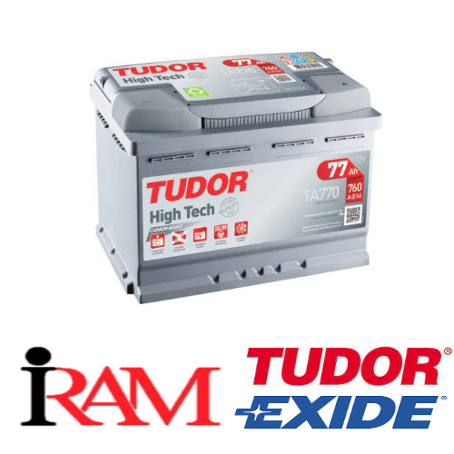 TUDOR TA770 BATTERIA TECHNICA 77AH 760A,50503182,606777080,01307572,4D0915105
