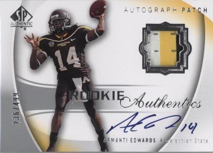 2010 SP Authentic - Rookie Authentics Signature Patch Armanti Edwards ...