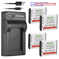 Kastar Battery Slim USB Charger for NP-110 NP-160 Casio Exilim EX-Z3000 Camera