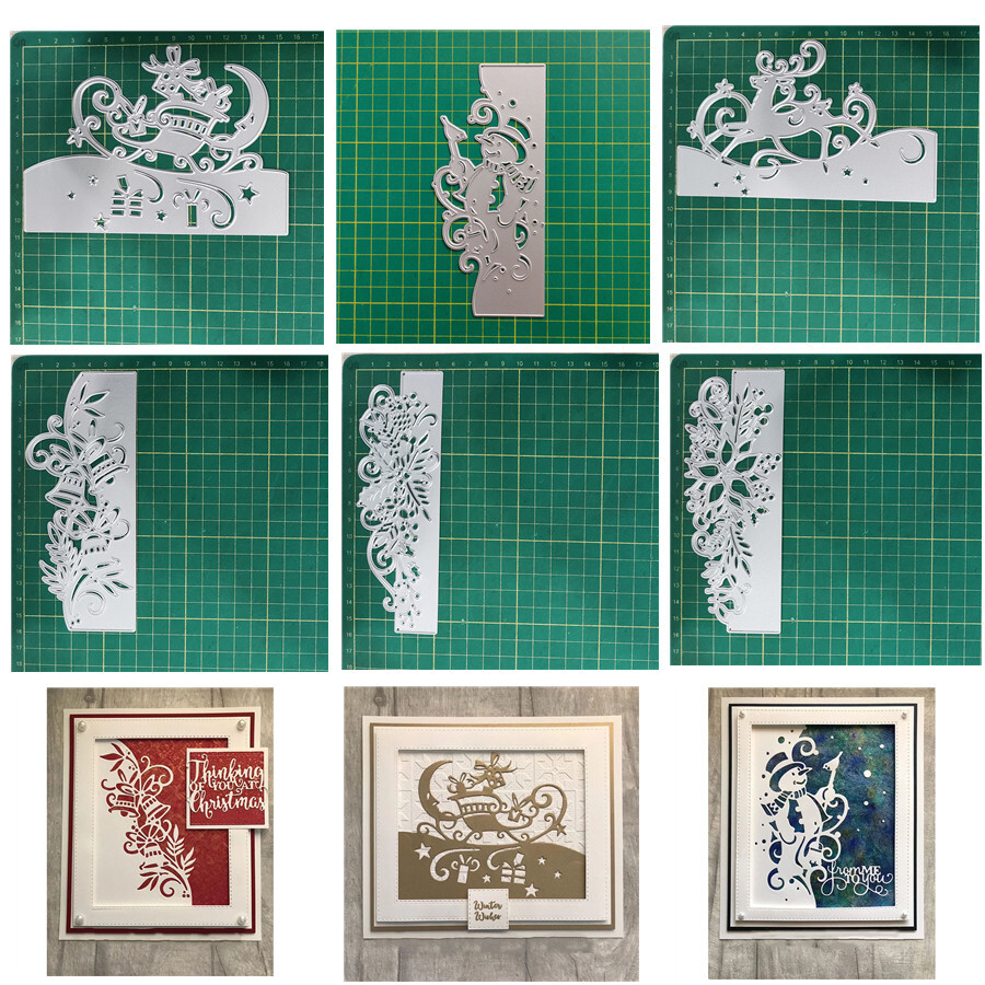 Christmas Edger Metal Cutting Dies Cuts Stencils Scrapbooking DIY Paper