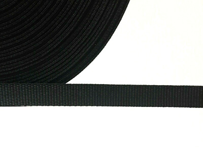 22 mm schwarz Polypropylen Gurtband H/D 1m 2m 5m 10m 25m 50m für Taschen Riemen Blei