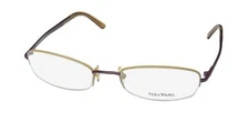 VERA WANG V123 EYEGLASS FRAME/GLASSES HALF-RIMLESS NARROW LENSES TRENDY DESIGNER