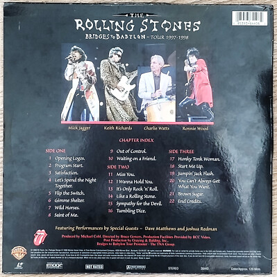 The ROLLING STONES AC-3 Laserdisc Bridges to Babylon Tour 97