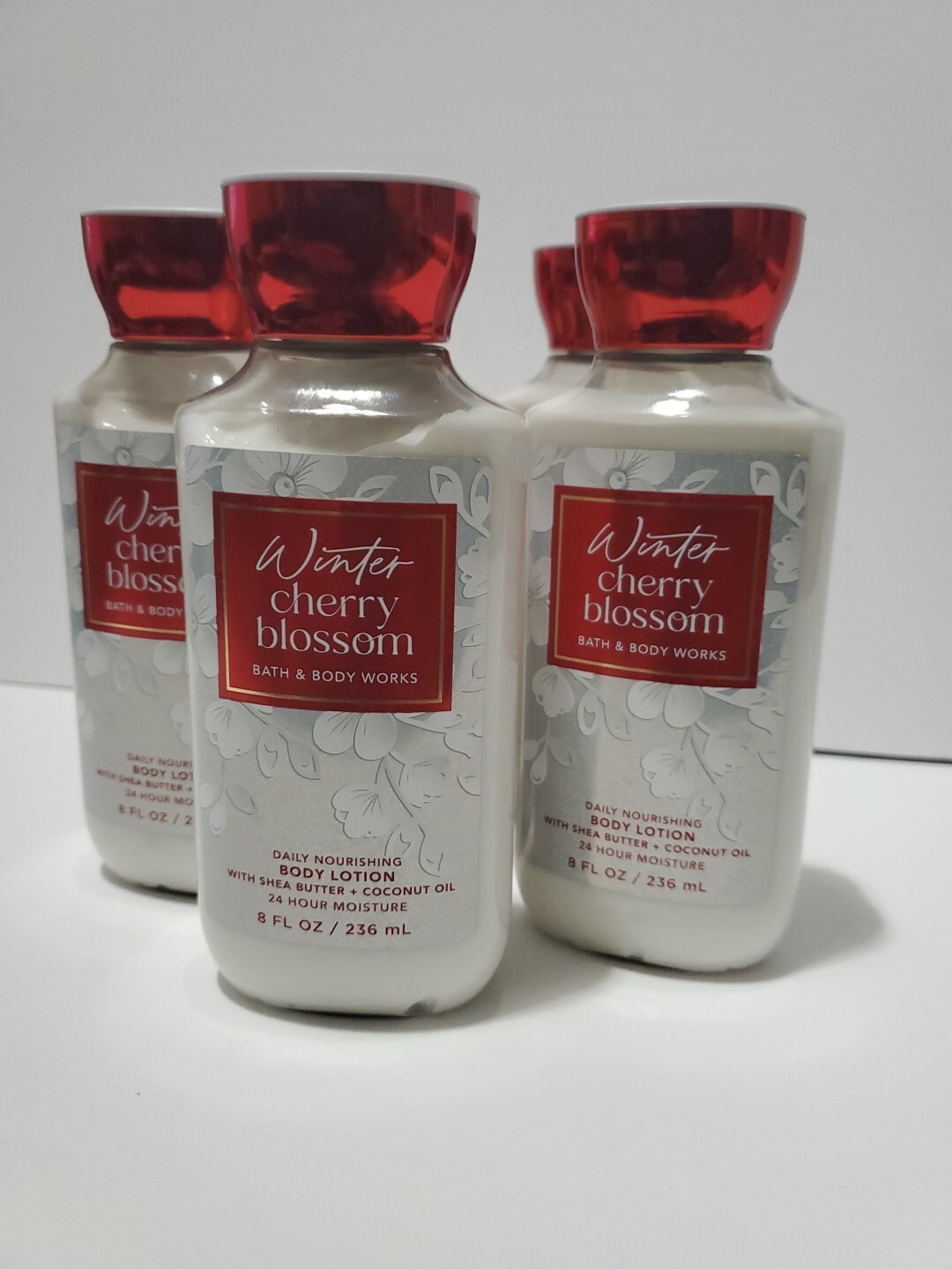 1 BATH & BODY WORKS WINTER CHERRY BLOSSOM 24 HOUR MOISTURE BODY LOTION