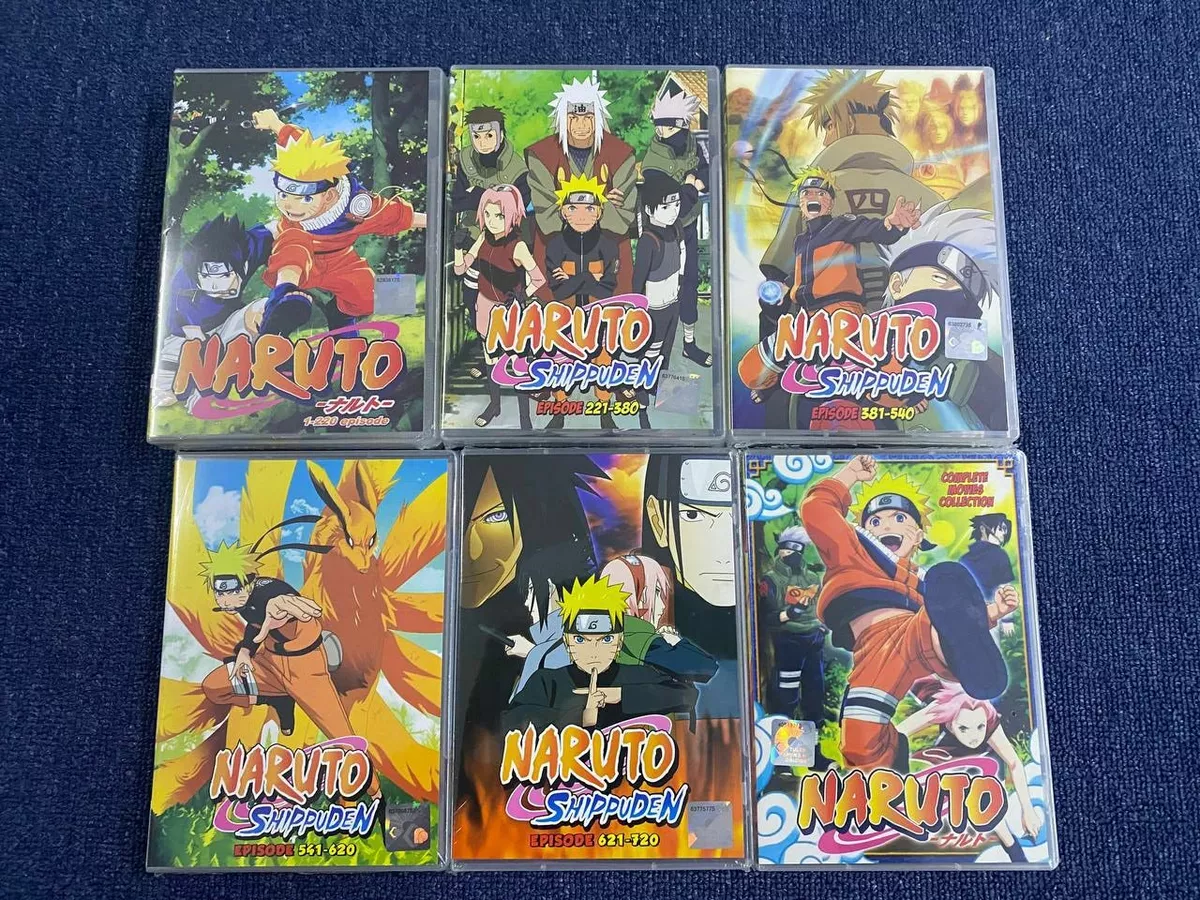 DVD Naruto Shippuden Vol 1-720 Complete Collection English Dub