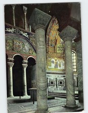 Postcard Interior Of The Basilica of San Vitale Ravenna Italy
