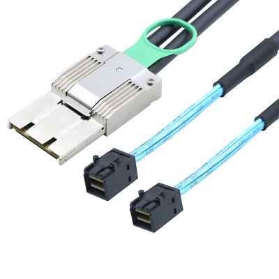 MINI SAS HD SFF-8088 8X 68P I/O male to 2X Mini SAS HD SFF8643 36P Adapter cable