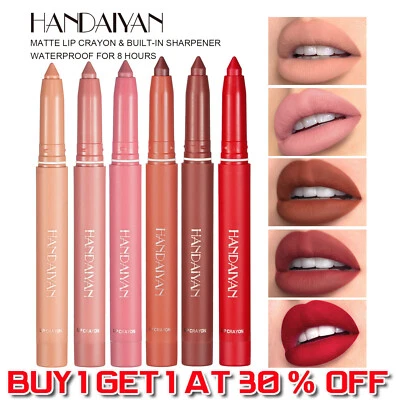 HANDAIYAN Waterproof Matte Lipstick & Lip Liner Crayon - High Pigment, Long-Lasting UK