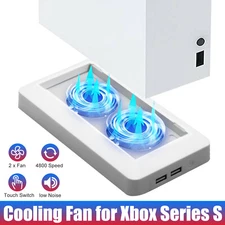 High-Speed Cooling Fan for Xbox Series S Low-Noise Cooler w/ 2 USB Charging Port
