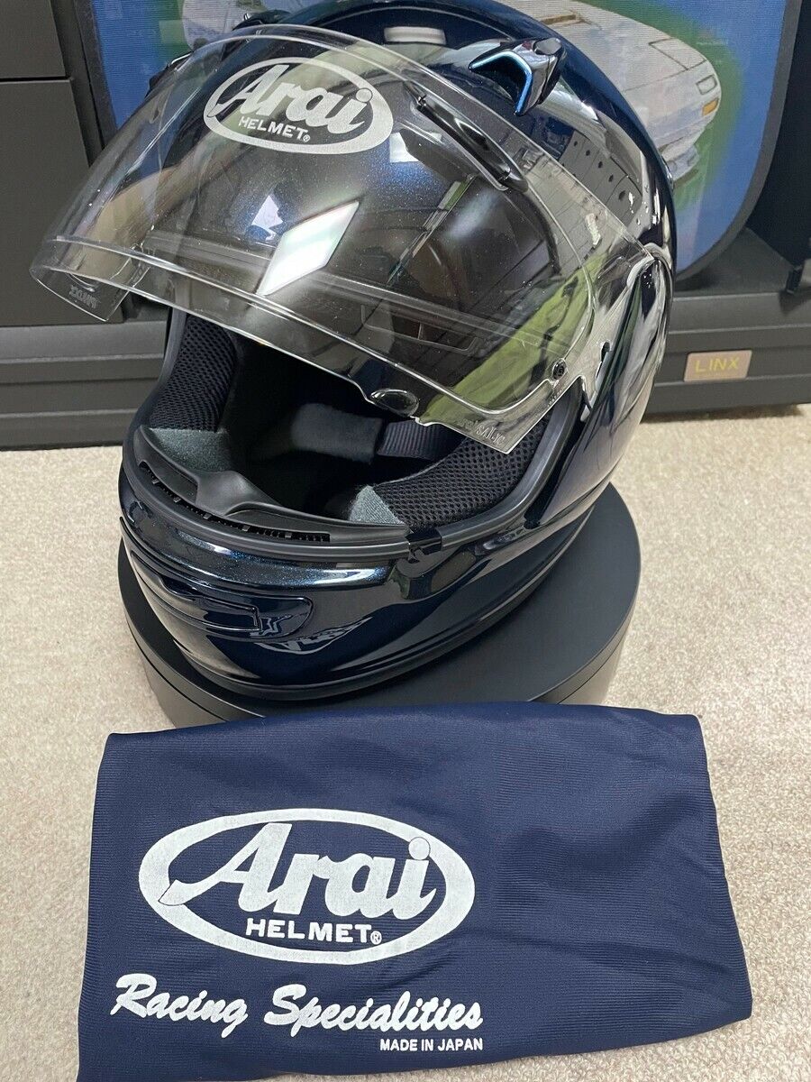 Arai Full face Helmet QUANTUM-J Glass Blue Size M Medium 57-58 cm JAPAN