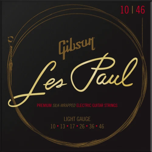 Gibson Les Paul Premium Silk Wrapped Electric strings 10-46. SEG-LES10