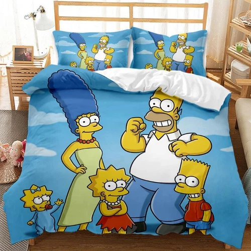 SIMPSONS Bettwäsche Set Kissenbezug Bettbezug 135x200 200x200 220x240 DE - Bild 18 von 18
