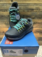 Columbia Womens Trailstorm Waterproof Hiking Shoe, Graphite/Dolphin, Size 5 Wide