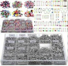 Wholesale 85-105x Bulk lots Body Piercing Eyebrow Jewelry Belly Tongue Bar Rings