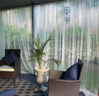 0utdoor Patio Curtains - One (1) White Mosquito Netting Curtain Panel