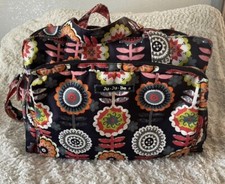 Ju-Ju-Be Be Prepared Dancing Dahlias Large Structured Diaper Bag messenger Tote