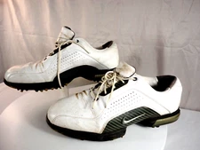 Nike Power Channel II Zoom Golf Spike White Leather Shoes Men's Size 11