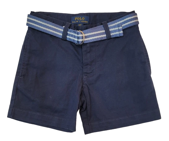 Ralph Lauren Kids belted four-pocket Bermuda shorts - Blue