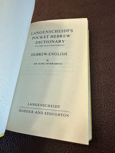 Langenscheidt Pocket Hebrew Dictionary - Picture 10 of 10