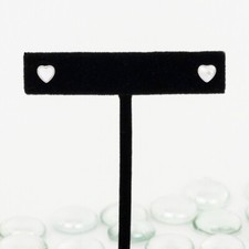 Mother of Pearl Heart Stud Earrings, 925 Sterling Silver, Dainty Small Studs