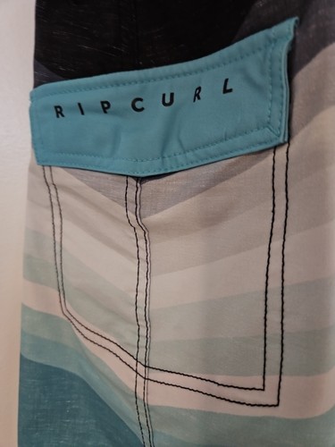 Rip Curl Mirage Mens Size 33 Green Swim Trunks Surf Boards Shorts Drawstring - Picture 3 of 5