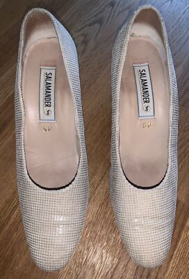 Damenpumps, Creme / Beige, Gr. 38, Echtleder, Vintage-Style, kaum getragen