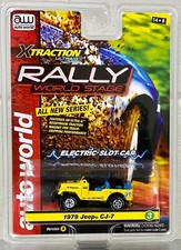 AUTO WORLD XTRACTION RALLY 1979 JEEP CJ-7 YELLOW HO SCALE SLOT CAR A 3 AFX comp