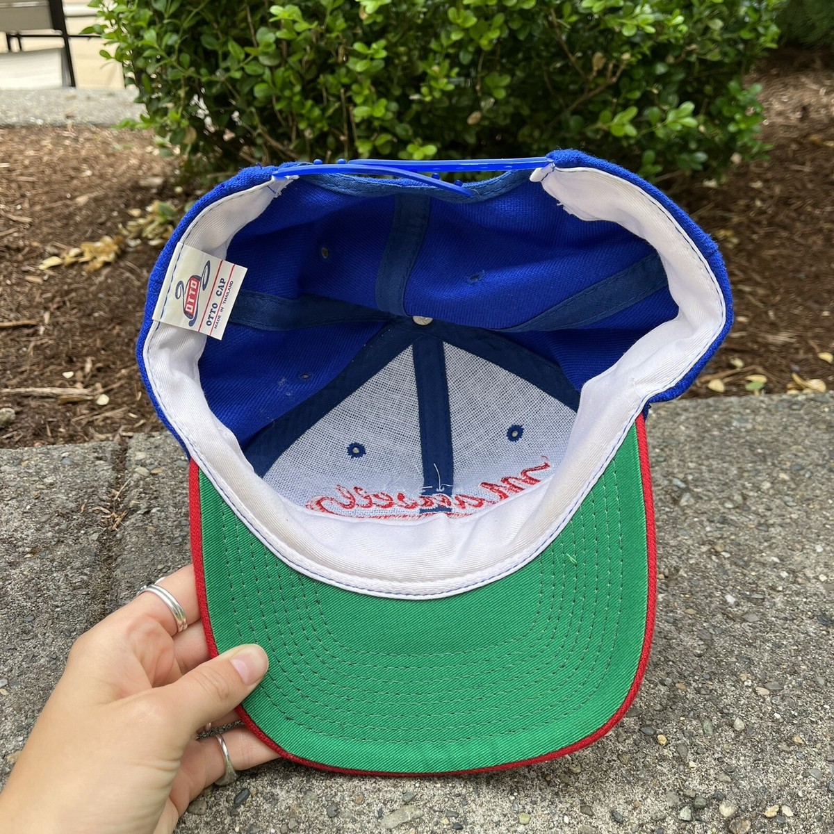 Vintage Nigel Mansell World Champion Otto Hat SnapBack Red Blue