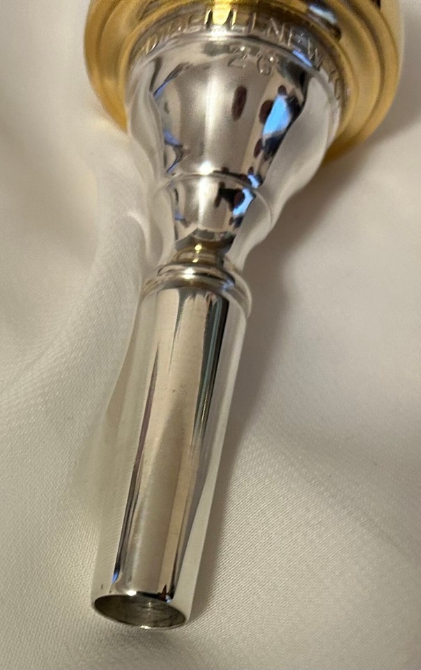 GIARDINELLI 2G Tenor trombone euhponium mouthpiece small shank GOLD RIM