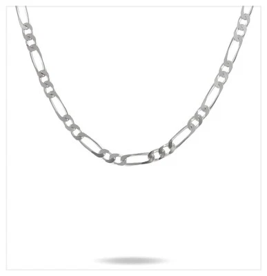 Kette Alternative 1-2 Figaro 50CM X 3,5MM Sterling Silber 925/1000 - Bild 1 von 3