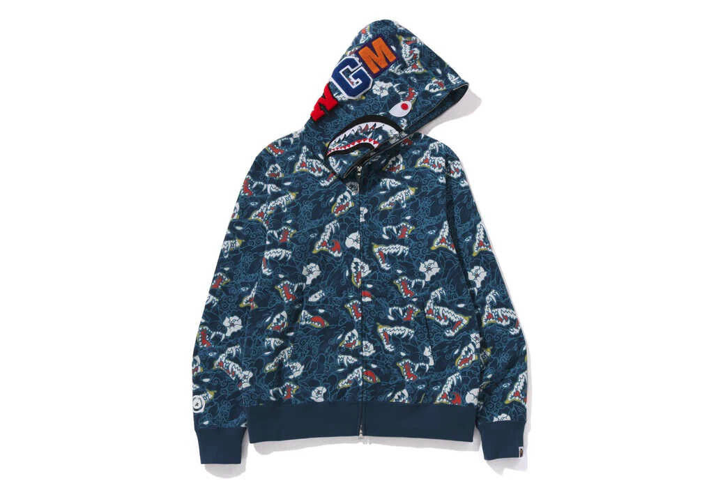 A Bathing Ape Men's Full Zip Hoodie 24 FW JAPANESE TATTOO A Bathing Ape Men's Full Zip Hoodie 24 FW JAPANESE TATTOO