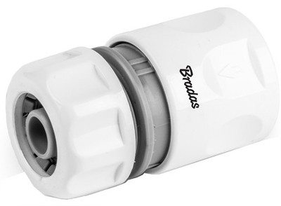 Bradas Schlauchkupplung WHITE LINE 1/2'' weiß / grau